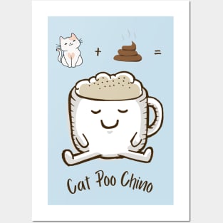 cat poo chino Posters and Art